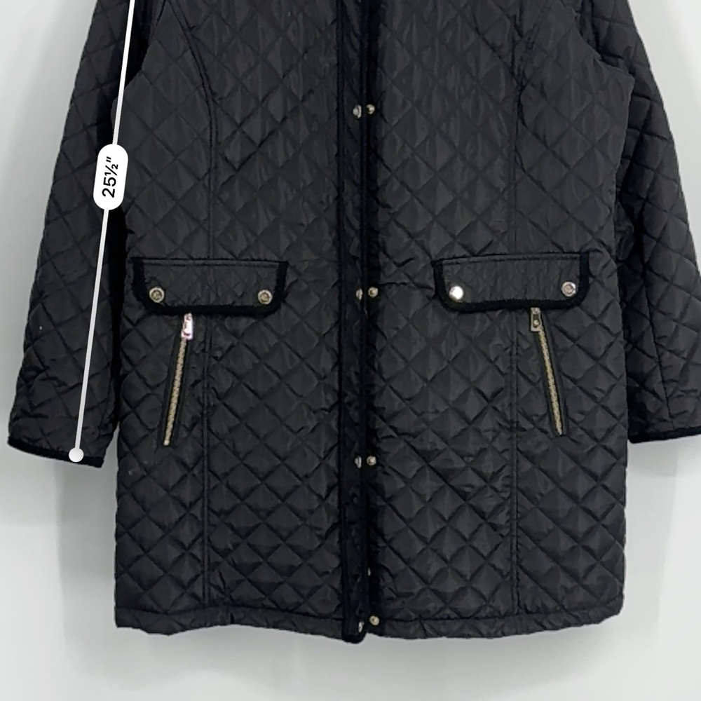 Ralph Lauren black quilted mid length winter jacket - Picture 12 of 13